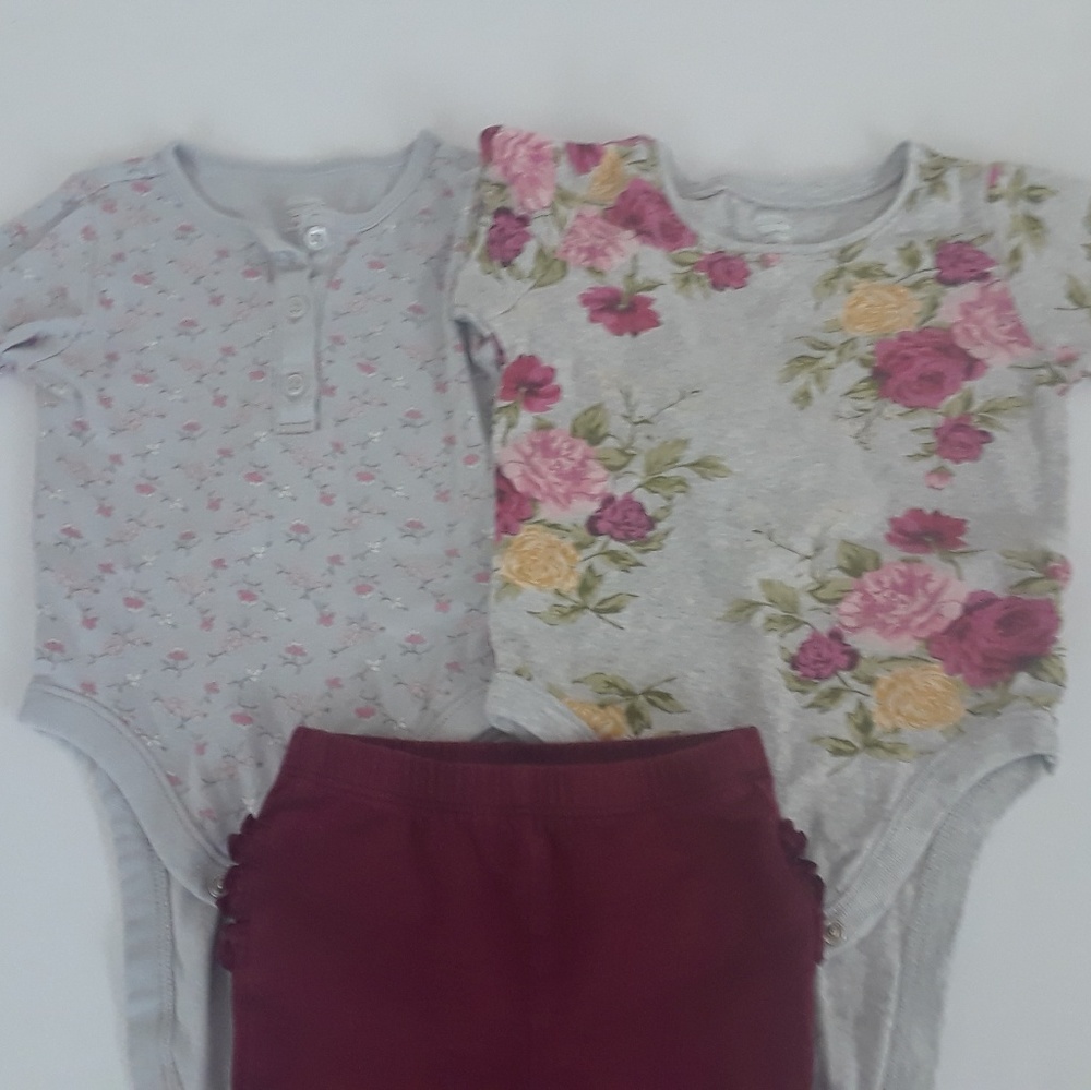 Old Navy 3pc Long Sleeve Floral Set